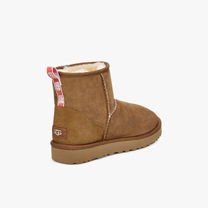 Ugg Classic Mini II Graphic Logo Klassiska Stövlar Dam Bruna (175926EDT)